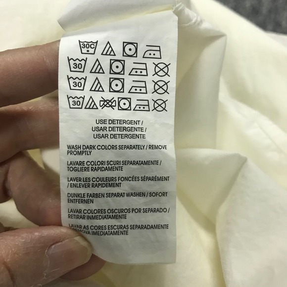 Calvin Klein Jeans Button Up Ivory Shirt Size Large - Picture 8 of 9